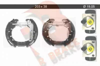 R BRAKE 79rbkt0023 -  Комплект тормозных колодок